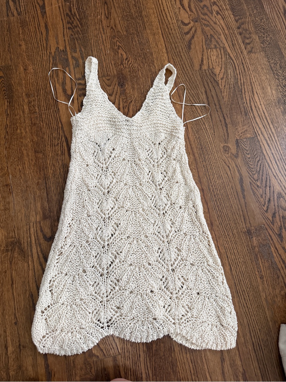Zara ivory Crochet Mini Dress